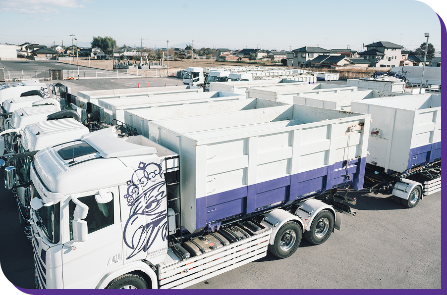 トレーラ利用で輸送効率アップ